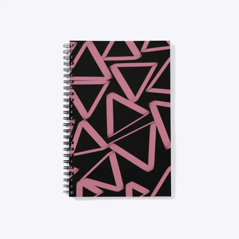 Geometric Triangle Spiral Notebook